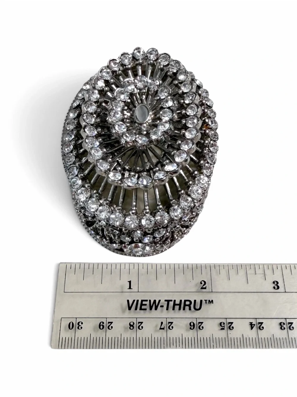 Olivia Riegel Vintage Silver Crystal Rhinestone Jolene Jewelry or Trinket Box